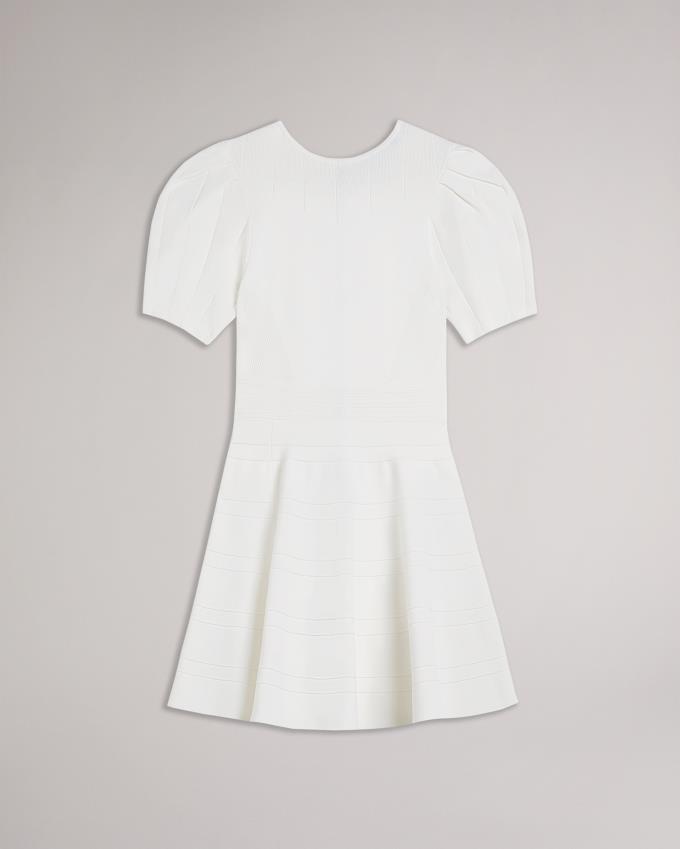 Peignoir Ted Baker Puff Sleeve With Engineered Blanche Femme | MKM-86590002